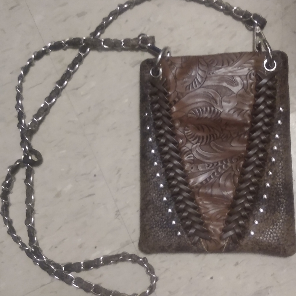 Leather man made bag